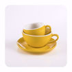 تصویر از فنجان نعلبکی دبل اسپرسو راند زرد وایت پلیت کد 13858 شش عددی end