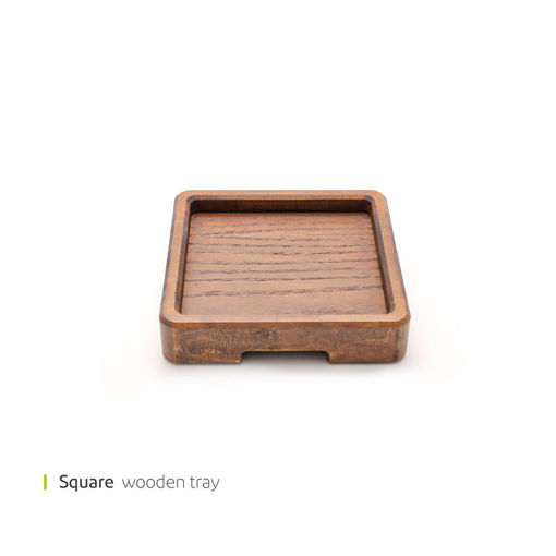 تصویر از سینی چوبی پایه دار 20 سانت وایت پلیت کد 8530  یک عددی