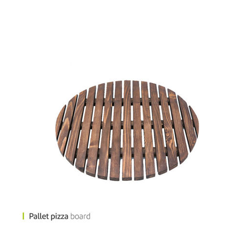 تصویر از تخته پیتزا چوبی پالتی گرد 33 سانت وایت پلیت کد 8540 یک عددی end