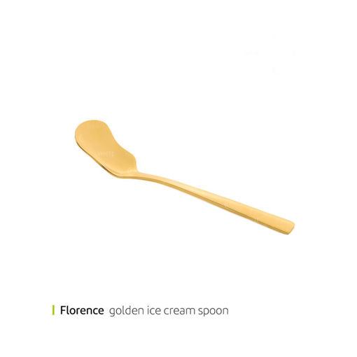 تصویر از قاشق بستنی خوری فلورانس گلد براق  کد 523.15 شش عددی