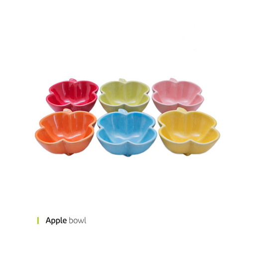 تصویر از پیاله طرح سیب 11 سانت وایت پلیت کد 544 شش عددی end