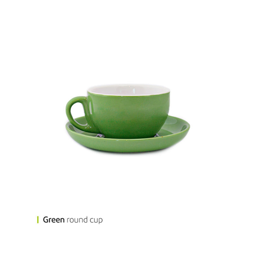 تصویر از فنجان و نعلبکی لاته سبز وایت پلیت کد 1352.14 شش عددی end