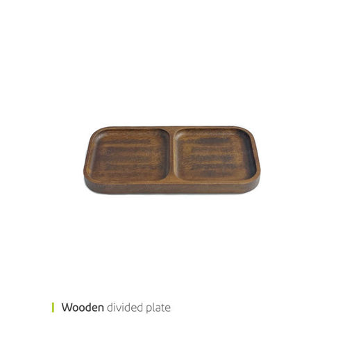 تصویر از اردو خوری چوبی دو خانه وایت پلیت کد 8559 یک عددی
