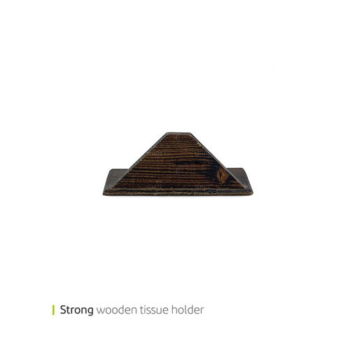 تصویر از جا دستمالی چوبی مثلث استرانگ قهوه ای کد 77016m وایت پلیت یک عددی