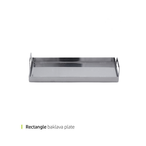 تصویر از ظرف باقلوا مستطیل بزرگ داخل براق بیرون خش وایت پلیت کد 401176  یک عددیend