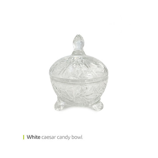تصویر از شکلات خوری کریستال سه پایه امپراطور سفید وایت پلیت کد 66194 یک عددی