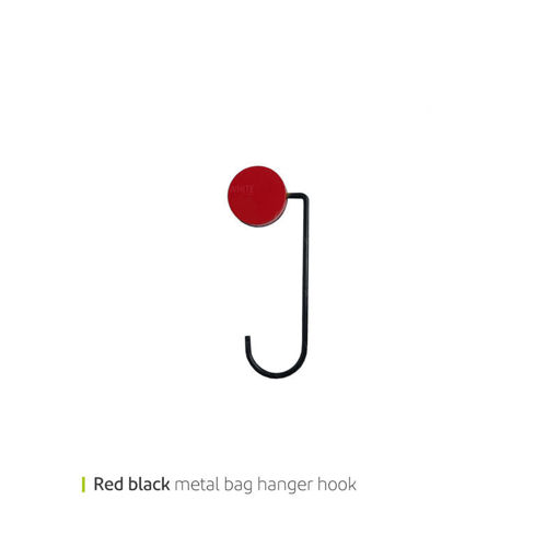 تصویر از هنگر فلزی مشکی قرمز وایت پلیت کد b1473m یک عددی