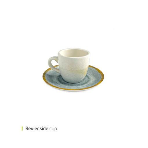 تصویر از فنجان و نعلبکی اسپرسو ریور ساید وایت پلیت کد 22.5430 شش عددی