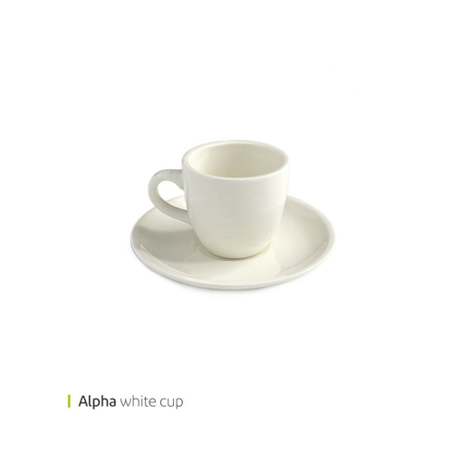 تصویر از فنجان و نعلبکی اسپرسو سفید ساده 60 سی سی وایت پلیت کد 22.5119 شش عددی