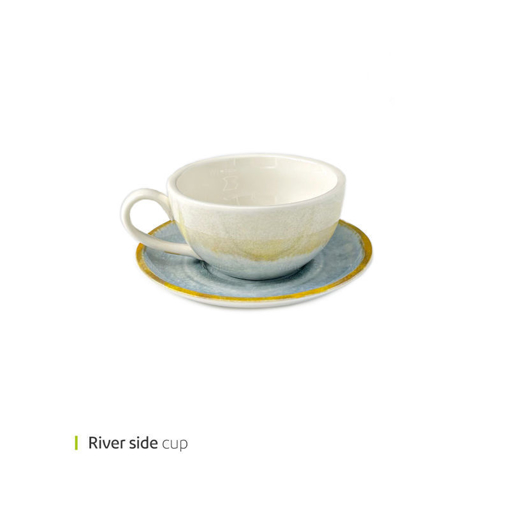تصویر از فنجان و نعلبکی کاپوچینو ریور ساید 200 سی سی وایت پلیت کد 24.5430mn یک عددی
