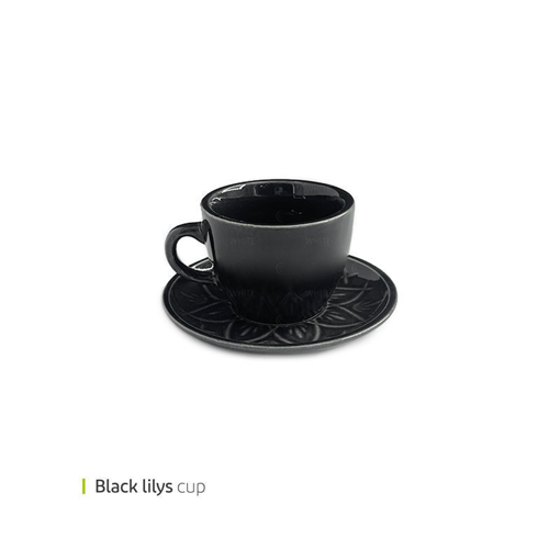 تصویر از فنجان و نعلبکی دبل اسپرسو بلک لیلیز 130 سی سی وایت پلیت کد 23.5116 شش عددی end