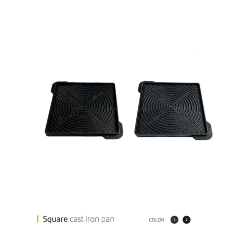 تصویر از تابه استیک پز چدنی دو طرفه مربع 24 سانت وایت پلیت کد 7761.3 یک عددی