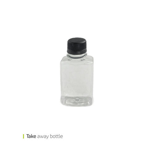 تصویر از بطری پلاستیکی بیضی 60 سی سی وایت پلیت کد 2062 یک عددی