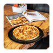 تصویر از بشقاب پیتزا فلزی متال 30 سانت مشکی وایت پلیت کد 7052m یک عددی