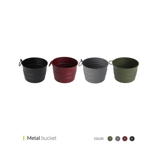 فروش سطل سوخاری حلقه دار فلزی رنگی
