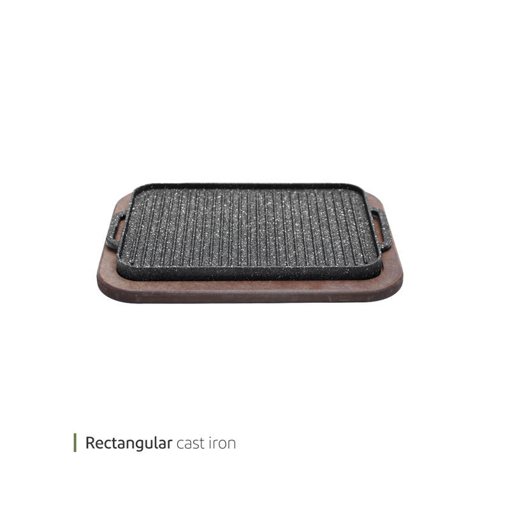 تصویر از استیک پز چدنی مستطیل دورو 32 سانت وایت پلیت کد 5079.4 یک عددی