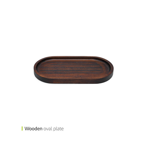 تصویر از بشقاب چوبی بیضی وایت پلیت کد 8575 یک عددی end