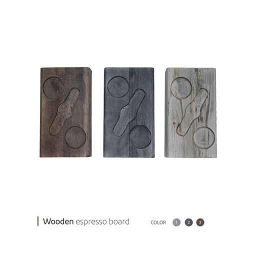تصویر از تخته اسپرسو چوبی پایه دار وایت پلیت  کد 8562 یک عددی