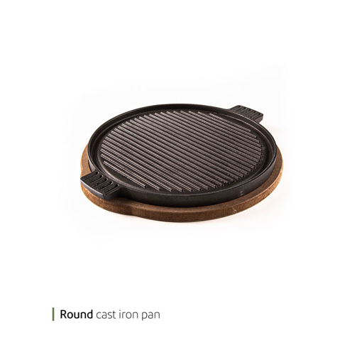 تصویر از استیک پز چدنی گرد دسته دار 30 سانت وایت پلیت کد 66013 یک عددی