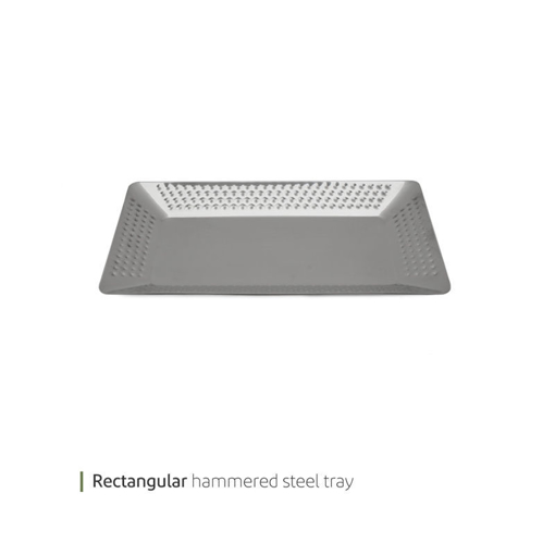 تصویر از دیس استیل چکشی مستطیل وایت پلیت کد 6090.1 یک عددی end