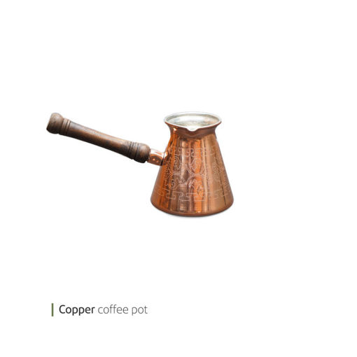 تصویر از قهوه جوش مسی دسته چوبی 500 سی سی وایت پلیت کد 131179 یک عددی