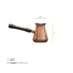 تصویر از قهوه جوش مسی دسته چوبی 320 سی سی وایت پلیت کد 131178 یک عددی