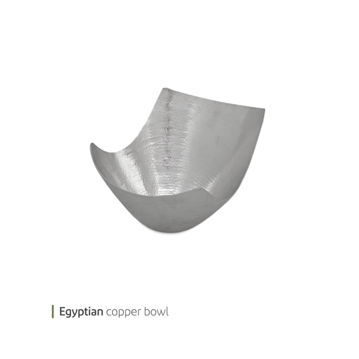 تصویر از کاسه مسی مصری 25 سانت وایت پلیت کد 2003102 یک عددی