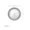 تصویر از سینی مسی داخل گلدار 28 سانت وایت پلیت کد 109008 یک عددی
