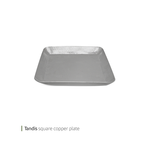 تصویر از سینی مسی مربع تندیس 24 سانت وایت پلیت کد 2027202 یک عددی end