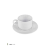 تصویر از فنجان و نعلبکی چای لوسی 200 سی سی وایت پلیت کد 19012 یک عددی end