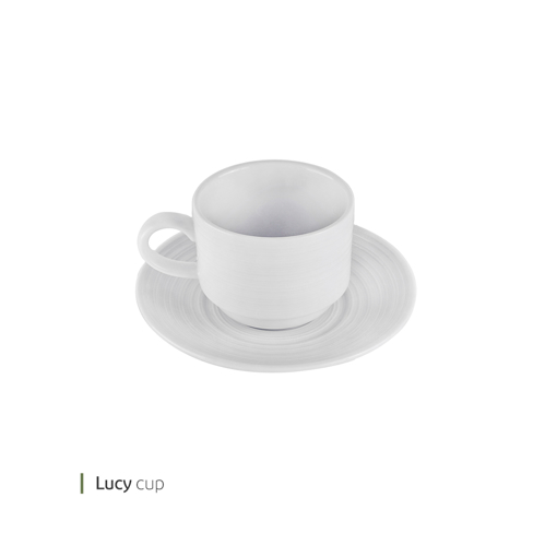 تصویر از فنجان و نعلبکی چای لوسی 200 سی سی وایت پلیت کد 19012 یک عددی end