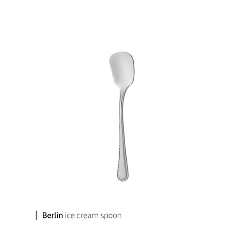 تصویر از قاشق بستنی خوری برلین ناب استیل کد 1685 شش عددی