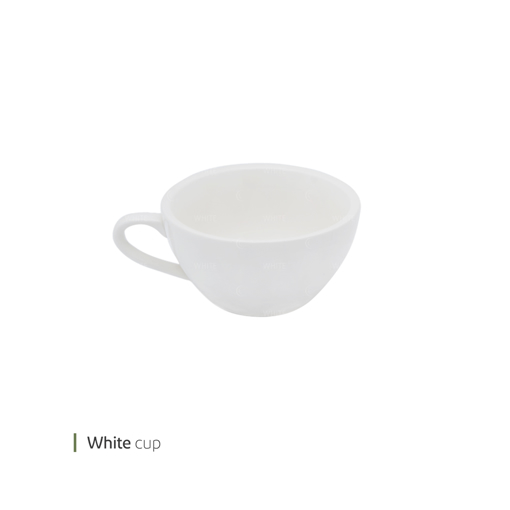 تصویر از فنجان لاته سفید ساده 280 سی سی وایت پلیت کد 26.5119 یک عددی