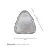 تصویر از سینی الومینیوم مثلثی برمودا 30 سانت وایت پلیت کد 2095108 یک عددی
