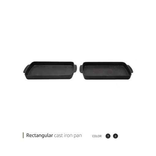 تصویر از تابه استیک پز چدنی مستطیل عمیق 31 سانت وایت پلیت کد 2558 یک عددی