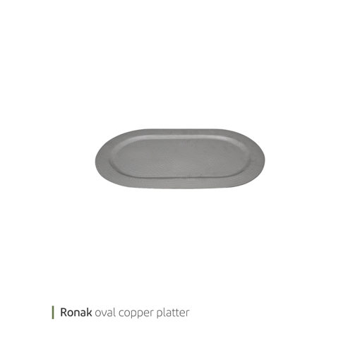 تصویر از سینی الومینیوم بیضی روناک 24 سانت وایت پلیت کد 2018108 یک عددی