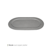 تصویر از سینی الومینیوم بیضی روناک48 سانت وایت پلیت کد 2018308 یک عددی