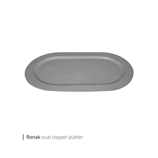 تصویر از سینی الومینیوم بیضی روناک48 سانت وایت پلیت کد 2018308 یک عددی