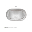 تصویر از سینی الومینیوم بیضی روناک48 سانت وایت پلیت کد 2018308 یک عددی