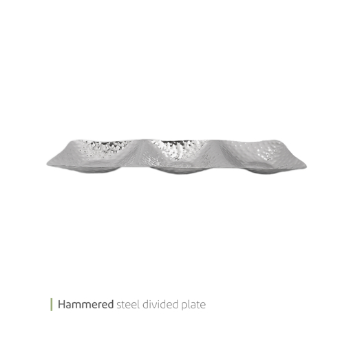 تصویر از اردو خوری استیل سه خانه همرد وایت پلیت کد 352.45 یک عددی end