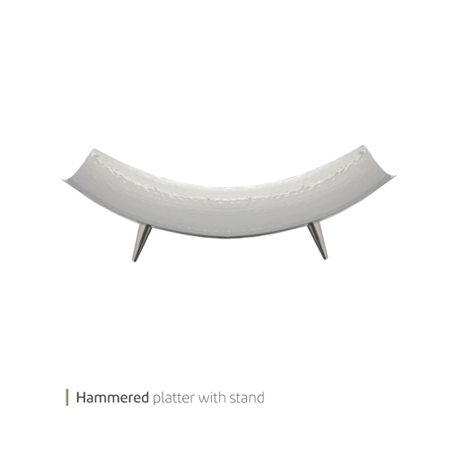 تصویر از دیس استیل کرو پایه دار همرد 56 سانت وایت پلیت کد 352.51 یک عددی(end