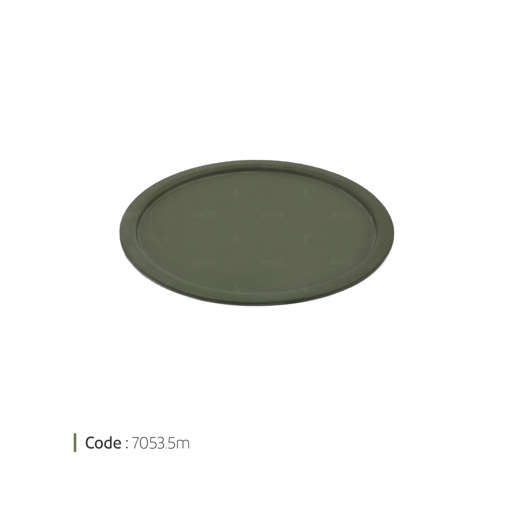 تصویر از بشقاب پیتزا فلزی متال سبز 20 سانت وایت پلیت کد 7050.5m یک عددی