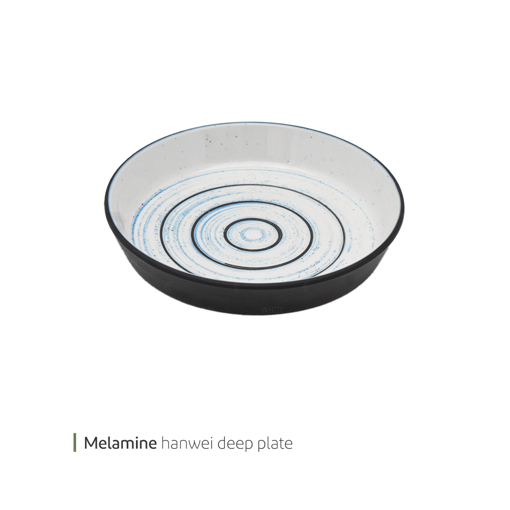 تصویر از بشقاب گود ملامین هانوی 22 سانت وایت پلیت کد 77.20074m یک عددی