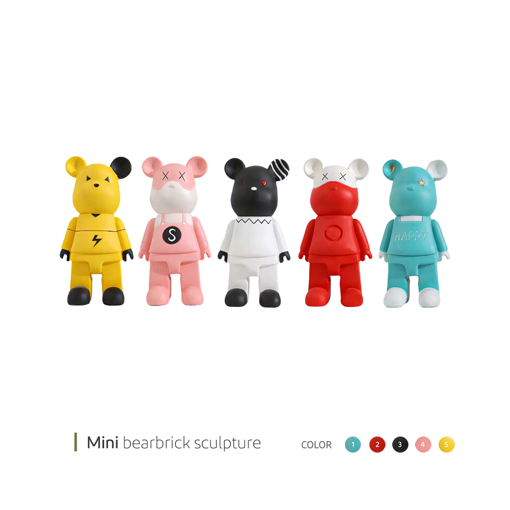 تصویر از مجسمه bearbrick ایستاده وایت پلیت کد 96.39 یک عددی