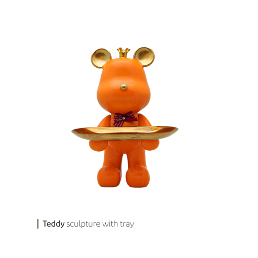 تصویر از مجسمه Teddy ویت تری وایت پلیت کد 96.202 یک عددی end