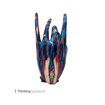تصویر از مجسمه Thinking کالرایز وایت پلیت کد 96.973 یک عددی end