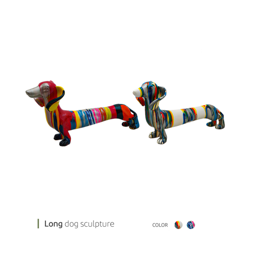 تصویر از مجسمه longdog کالرایز وایت پلیت کد 96.447 یک عددی end