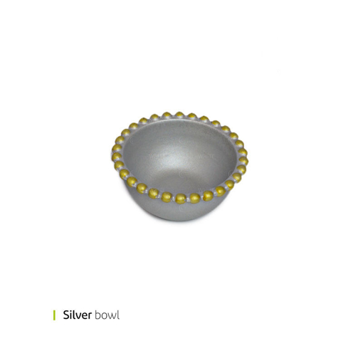 تصویر از پیاله نقره ای سفالی وایت پلیت کد 159010m شش عددی