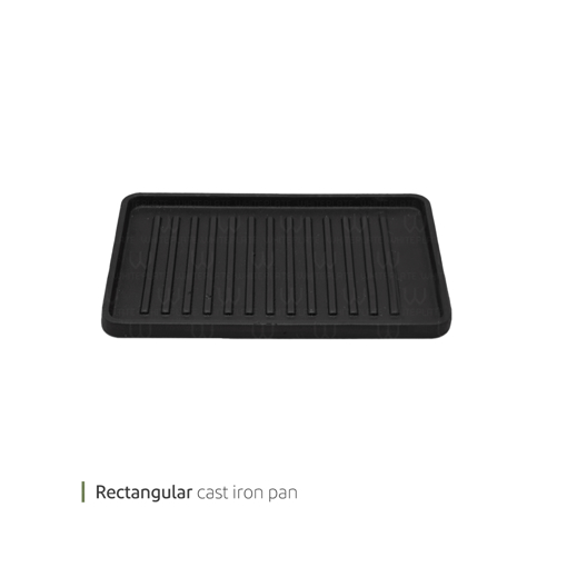 تصویر از تابه استیک پز چدنی مستطیل 25 سانت وایت پلیت کد 7770 یک عددی