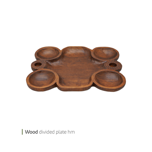 تصویر از اردو خوری چوبی پنج خانه دست ساز 48 سانت وایت پلیت کد 8703.1 یک عددی end